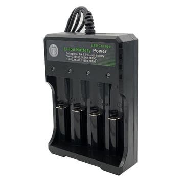 DrPhone BC4S - Batterijlader - 4 Sloten - Indicator - USB aa, Verzenden, Nieuw