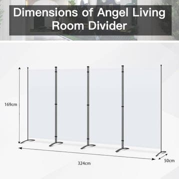 2dekans | Angel Living Kamerscherm - 4 Panelen - 324 x 170, Ophalen of Verzenden, Zo goed als nieuw