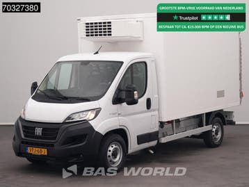 Fiat Ducato 140pk Laadklep Zijdeur Koelwagen Vriezer Airco D, Stof, Gebruikt, Euro 6, Wit