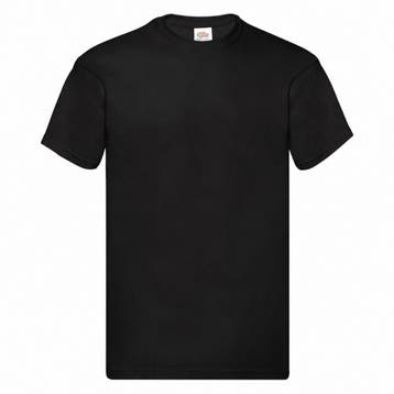 Fruit of The Loom Heren T-shirts 12-pack Ronde Hals - Zwart, Verzenden, Nieuw, Fruit of the loom