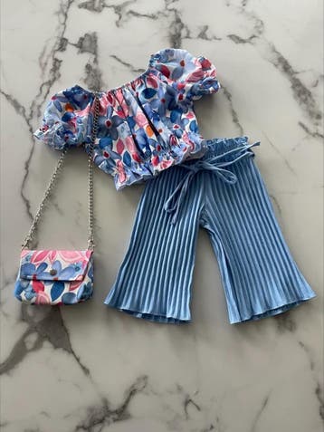 Baby meisjes setje 2 delig bestaande uit een topje en broek, Verzenden, Nieuw, Overige maten
