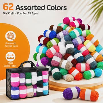 DIY Textile Set77 Piece Crochet Hook Set With 62 Mixed Colo, Hobby en Vrije tijd, Verzenden, Nieuw