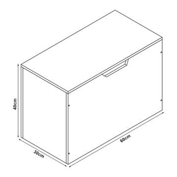 [en.casa] Doos voor speelgoed Oleiros 40x60x30 cm eenhoornmo, Verzenden, Nieuw