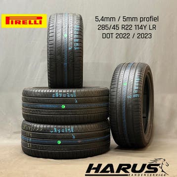 285/45/22 114Y LR Pirelli 4seizoensbanden 5,4/5mm profiel 4X, Gebruikt, 285 mm, Overige maten, Ophalen of Verzenden