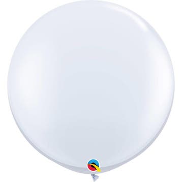 Witte Qualatex grote ballon 90 cm - Ballonnen, Ophalen of Verzenden, Nieuw