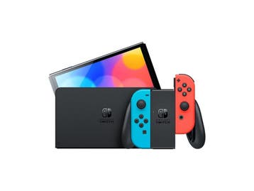 Nintendo Switch OLED - 64 GB - Rood/Blauw, Verzenden, Zo goed als nieuw