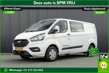 Ford Transit Custom **2.0 TDCI 131PK L2H1 | 6-Zits | Cruise, Stof, Gebruikt, Euro 6, Wit