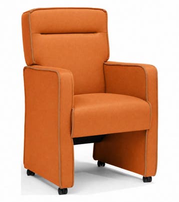 Eetkamerstoel Maine - eetkamerstoelen - Oranje, Nieuw, Stof