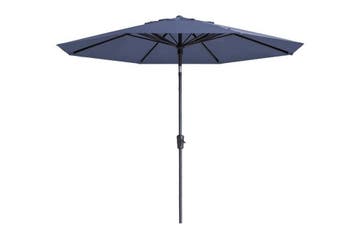 Madison Paros 2 parasol 300 cm. - Safier Blue, Verzenden, Nieuw, Stokparasol, Kantelbaar