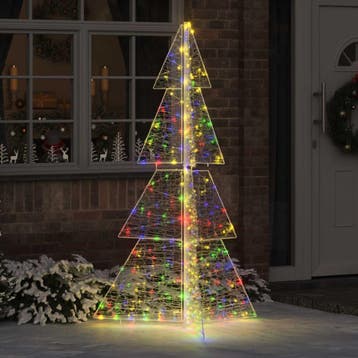 vidaXL Kerstboom met 240 LED Multikleur 180 cm Acryl, Diversen, Kerst, Verzenden, Nieuw