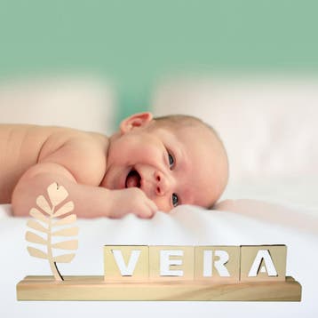 Plankje met houten latletters, 36 letters en tekens, Verzenden, Nieuw, Overige typen