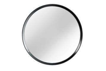 Ronde wandspiegel AMSTERDAM 70cm naturel zwart massief, Huis en Inrichting, Woonaccessoires | Spiegels, Ophalen of Verzenden, Nieuw
