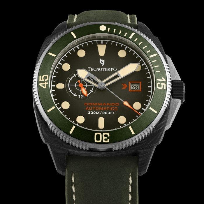 Tecnotempo - Commando Forged Carbon & Titanium - Automatic, Sieraden, Tassen en Uiterlijk, Horloges | Heren