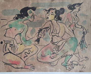 Hendra Gunawan (1918–1983) - Figurencompositie