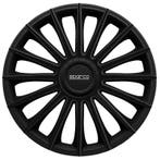 4-Delige Sparco Wieldoppen  Treviso 16-inch zwart, Auto diversen, Verzenden, Nieuw