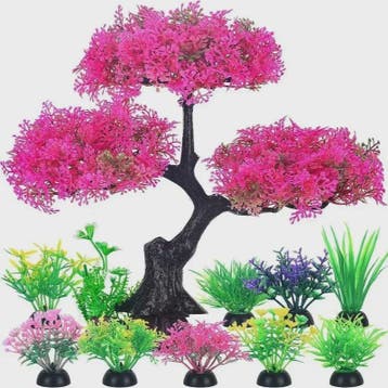 Set Kunstplanten Aquarium Decoratie - Levendige Kleuren voor, Verzenden, Nieuw