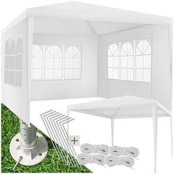 Paviljoen Barinas met 3 zijdelen, waterdicht, 3x3m - wit, Tuin en Terras, Partytenten, Verzenden, Nieuw