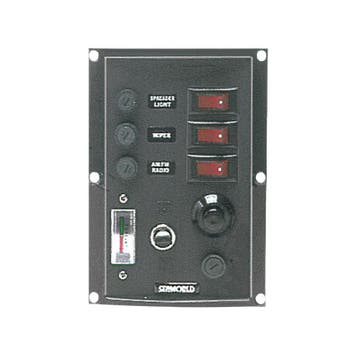 Nylon Control Paneel 3 Schakelaars met Horn en Voltmeter, Ophalen of Verzenden, Nieuw, Zeilboot of Motorboot