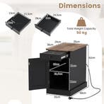 LIVSK Bijzettafel Oplaadstation Neerklapbaar Tafelblad - Set, Verzenden, Nieuw