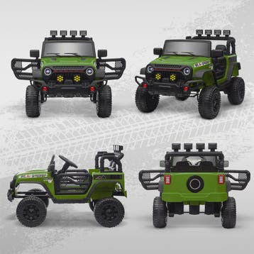 Groene Elektrische Off-road Kinderauto met 2.4 GHz Afstandsb, Verzenden, Nieuw