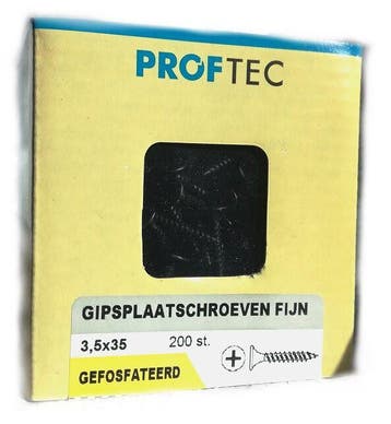 Proftec gipsplaatschroef PH-2 3.5x35 (200 stuks), Verzenden, Nieuw