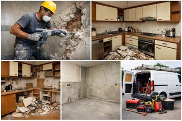 Sloopwerk / Lichte Sloop badkamer Keuken & Vloer Verwijderen, Sloopwerk buiten