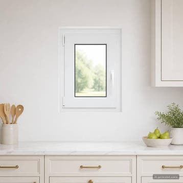 vidaXL Kleur binnenkant kelderraam Wit RISOR 50 x 60 cm, Doe-het-zelf en Verbouw, Verzenden, Nieuw