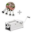 GGM Gastro | Handmatige worstenvuller - horizontaal - 3l - |, Verzenden, Nieuw in verpakking, RVS Meubilair