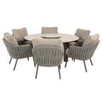 Donato Cannes low dining tuinset 160xH69 cm 8 delig, Tuin en Terras, Tuinsets en Loungesets, Ophalen of Verzenden, Nieuw