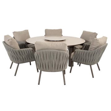 Donato Cannes low dining tuinset 160xH69 cm 8 delig, Ophalen of Verzenden, Nieuw