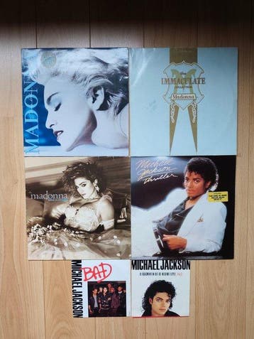 Madonna, Michael Jackson - 5 x albums + 2 x 7 singles -, Nieuw in verpakking