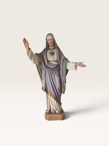 Beeld, Sacré-Cœur de Jésus - 69 cm - Gips
