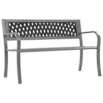 vidaXL Tuinbank 120 cm staal zwart, Tuin en Terras, Tuinbanken, Verzenden, Nieuw, Metaal