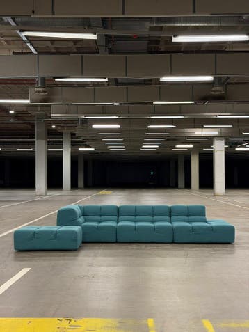 BB Italia Tufty Time | Turquoise | NIEUWSTAAT + Garantie, 300 cm of meer, Ophalen of Verzenden, Zo goed als nieuw, 150 cm of meer