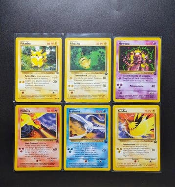 Pokémon - 6 Card - Lotto Pokémon vintage italiano – 6 carte, Nieuw