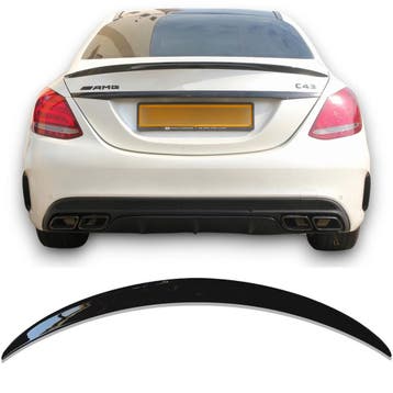 Achterspoiler zwart glans geschikt voor Mercedes W205