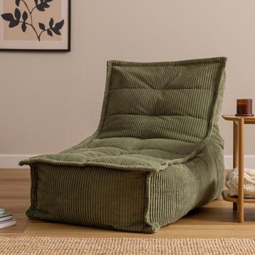 Dolce Zitzak Stoel Cord Lounger - Groen, Verzenden, Nieuw