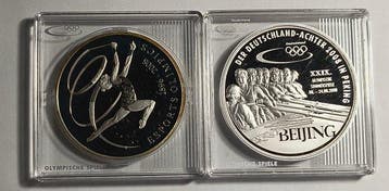 Andorra, Duitsland. 10 Dinar, Medal 2007/2008, 2 x Coins,