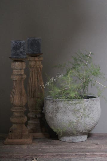 Stenen pot op voetje Riny 20 cm, Ophalen of Verzenden, Nieuw