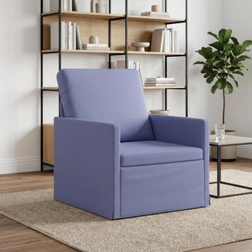 vidaXL Fauteuil Jeans Blauw 70 x 81 x 82 cm Stof, Huis en Inrichting, Eenpersoons, Verzenden, Nieuw, Minder dan 150 cm
