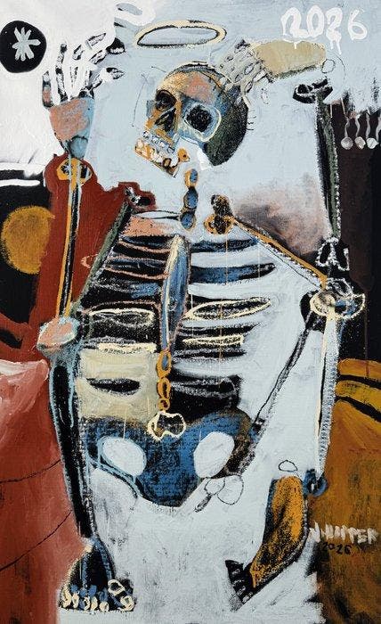 Jone Hopper - La danse macabre (XL), Antiek en Kunst, Kunst | Schilderijen | Modern