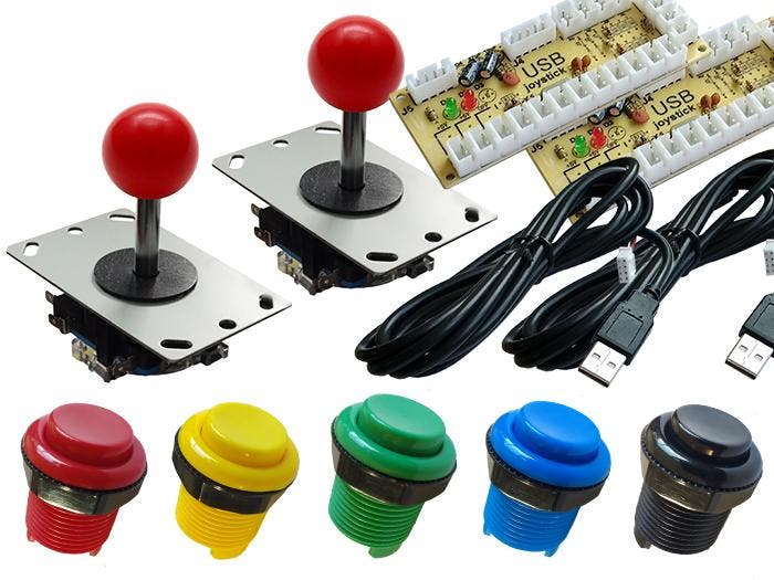 A-E HQ 2-player Arcade Combo Set met Super Silent Gold-L..., Spelcomputers en Games, Spelcomputers | Overige