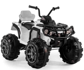 Kinder Quad 12v wit, 2.4ghz RC, FM radio, leder NIEUW!, Ophalen of Verzenden, Nieuw