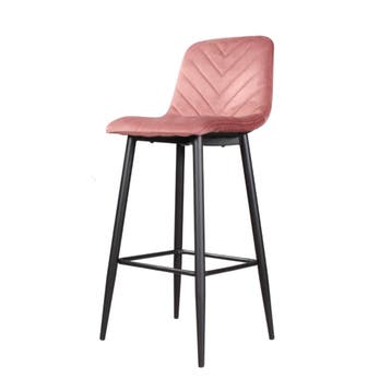 DS4U - Gaby barkruk 75 cm - Set van 8 - Roze - Velvet, Ophalen of Verzenden, Nieuw