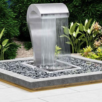 vidaXL Tuinwaterval 34x49x82 cm roestvrij staal, Tuin en Terras, Waterpartijen en Fonteinen, Verzenden, Nieuw