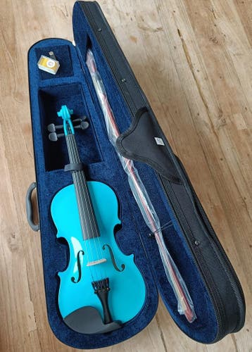 Serafs L34BL blauwe kinderviool 3/4 maat met accessoires, 3/4-viool, Ophalen of Verzenden, Met koffer, Viool