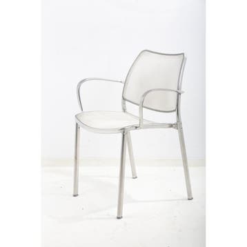 Stua Gas design stoelen wit aluminium gebruikt, Huis en Inrichting, Ophalen of Verzenden, Gebruikt, Wit, Metaal