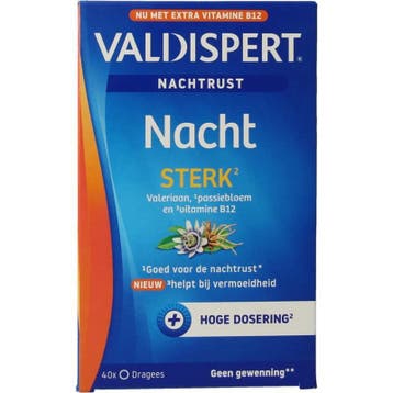 Valdispert Nacht sterk 40 dragees, Diversen, Verzenden, Nieuw