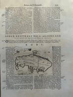 Griekenland - Boekpagina met kaart - Oude kaart van Rhodos, Nieuw