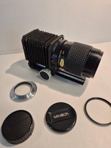 Minolta MD Macro Rokkor 4/100mm + Balg | Macrolens, Nieuw